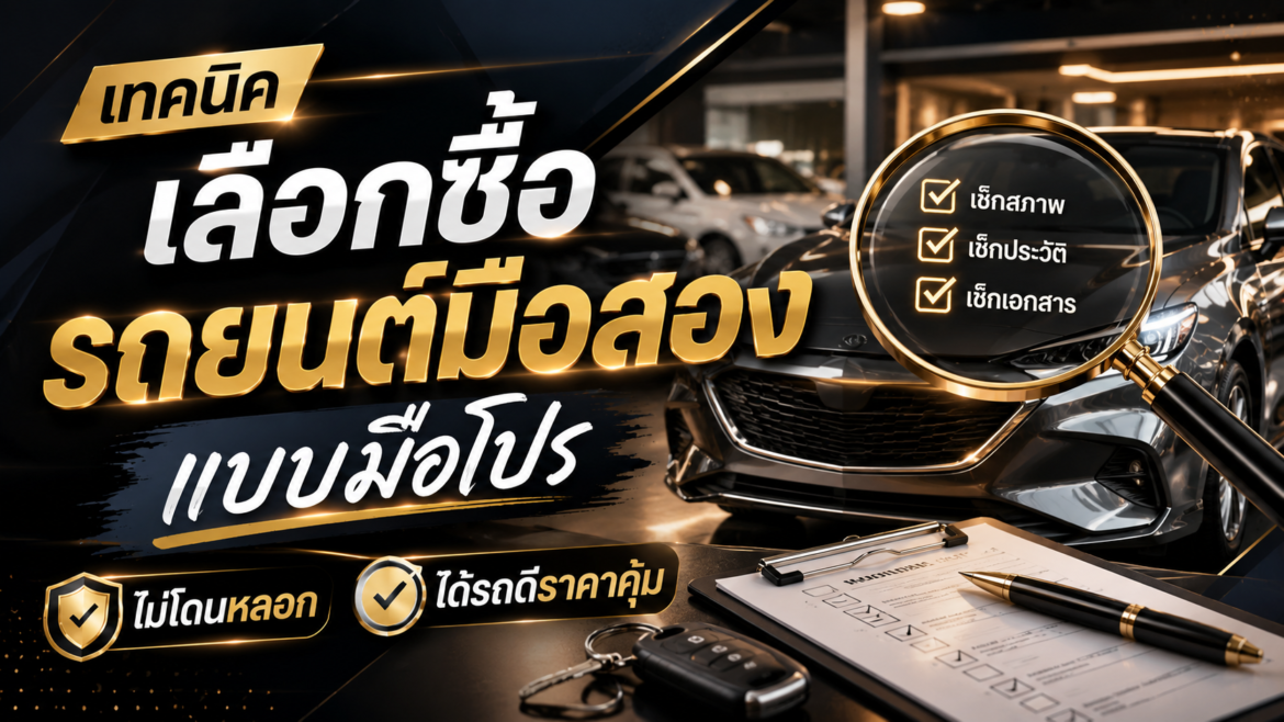 เทคนิคเลือกซื้อรถยนต์มือสองแบบมือโปร ไม่โดนหลอก ได้รถดีราคาคุ้ม