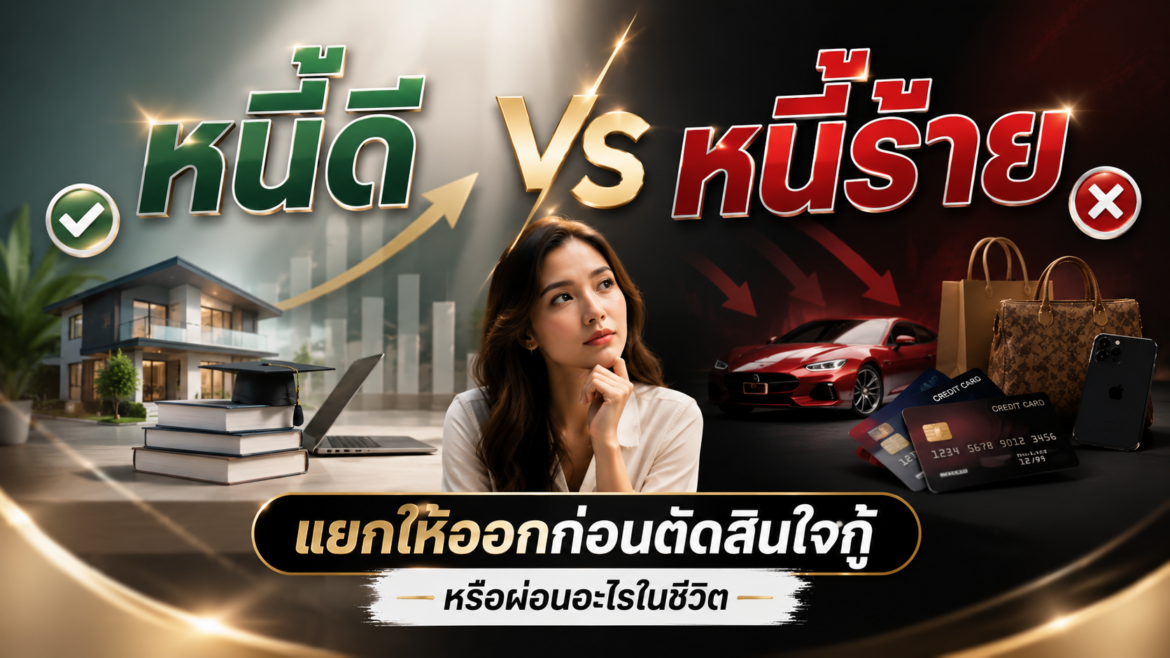 หนี้ดี vs หนี้ร้าย แยกให้ออกก่อนตัดสินใจกู้ หรือผ่อนอะไรในชีวิต