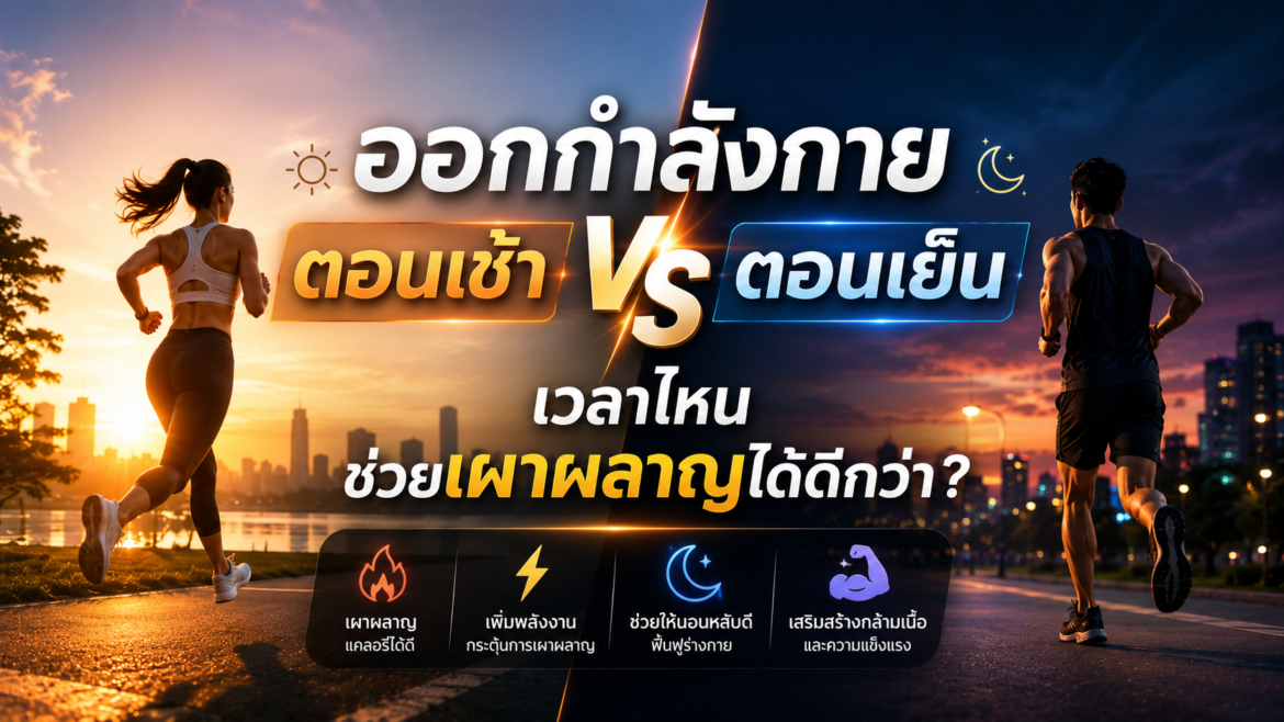 ออกกำลังกายตอนเช้าหรือตอนเย็น เวลาไหนช่วยเผาผลาญได้ดีกว่า