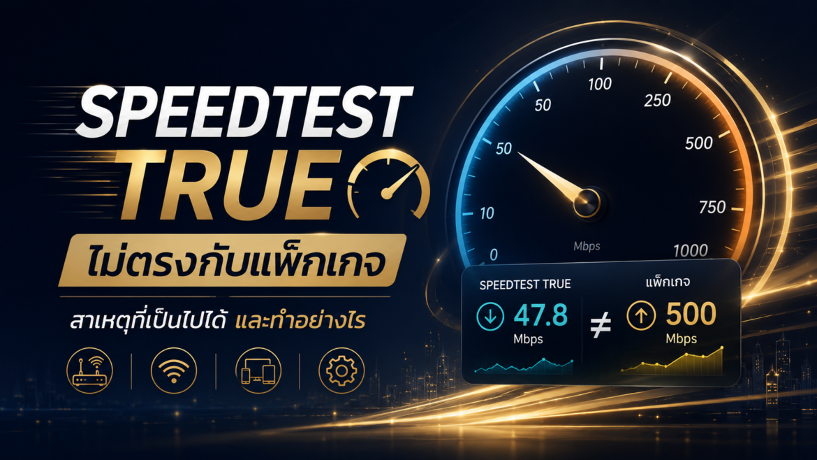 Speedtest True ไม่ตรงกับแพ็กเกจ สาเหตุที่เป็นไปได้และทำอย่างไร