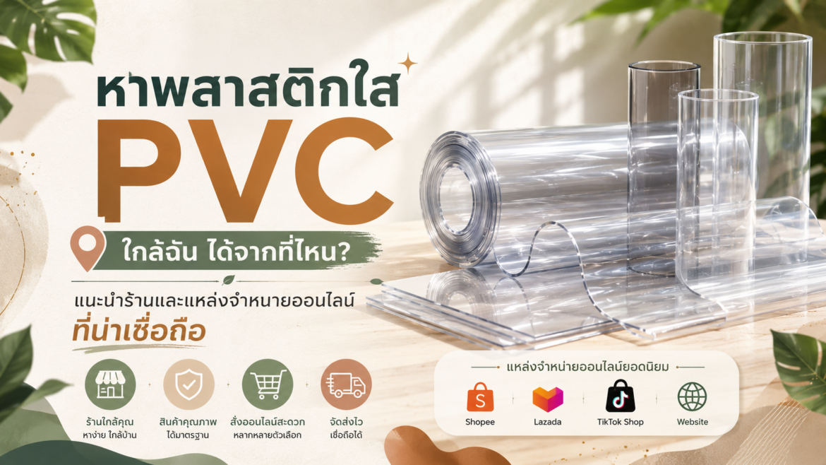 หาพลาสติกใส PVC ใกล้ฉันได้จากที่ไหน? แนะนำร้านและแหล่งจำหน่ายออนไลน์ที่น่าเชื่อถือ