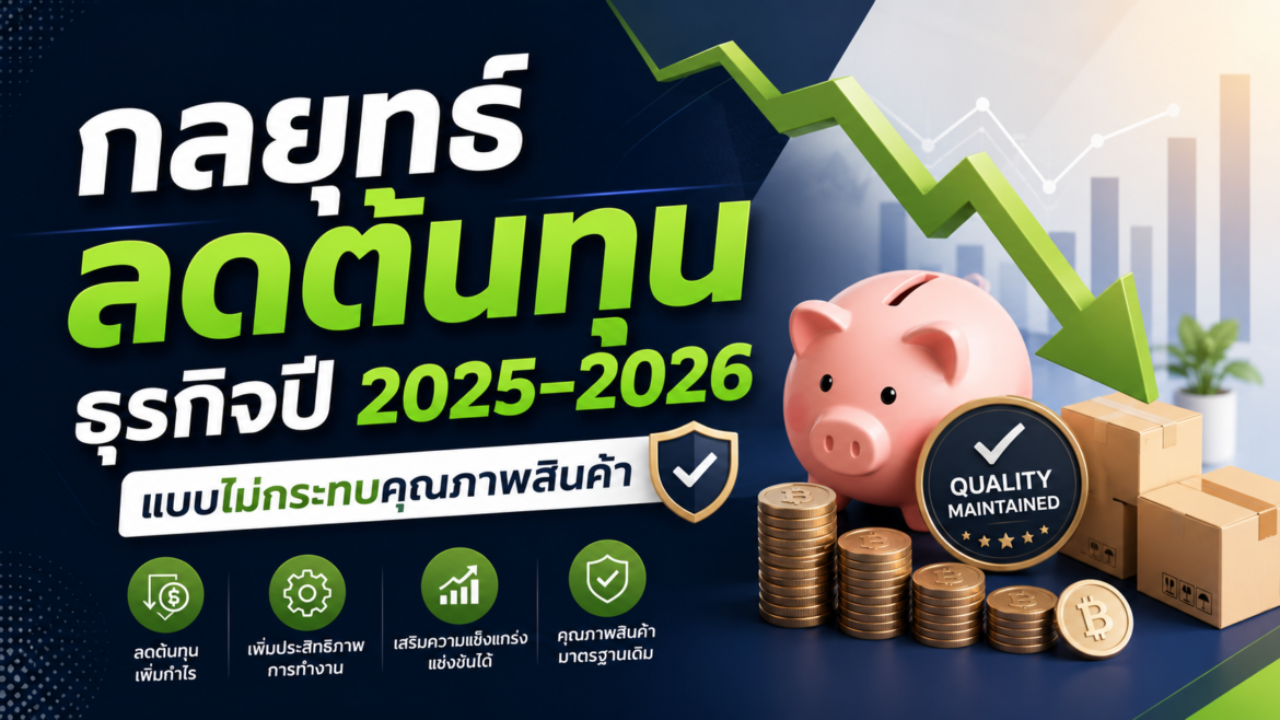 กลยุทธ์ลดต้นทุนธุรกิจปี 2025–2026 แบบไม่กระทบคุณภาพสินค้า