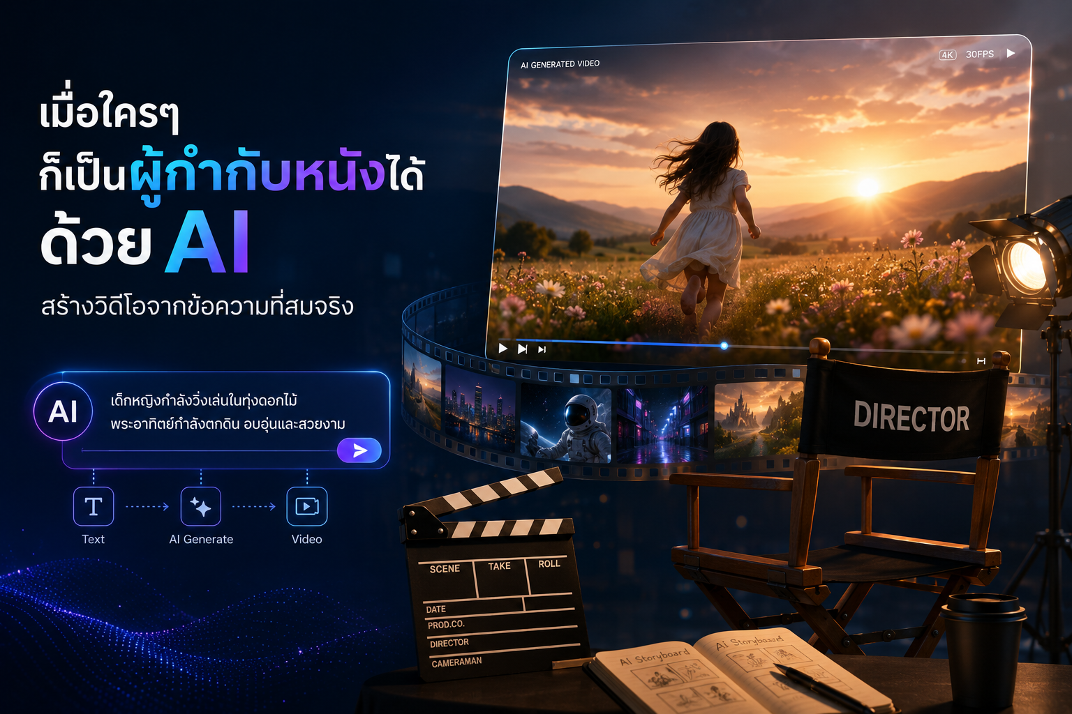 ผู้กำกับหนังได้ด้วย AI สร้างวิดีโอ