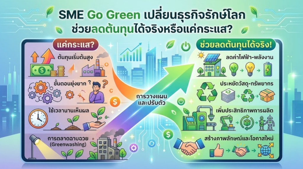 SME Go Green เปลี่ยนธุรกิจรักษ์โลก ช่วยลดต้นทุนได้จริงหรือแค่กระแส?